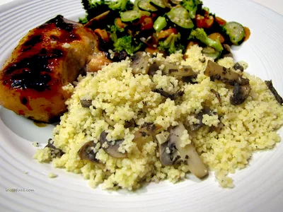 Wild Forest Mushroom Couscous with Wine