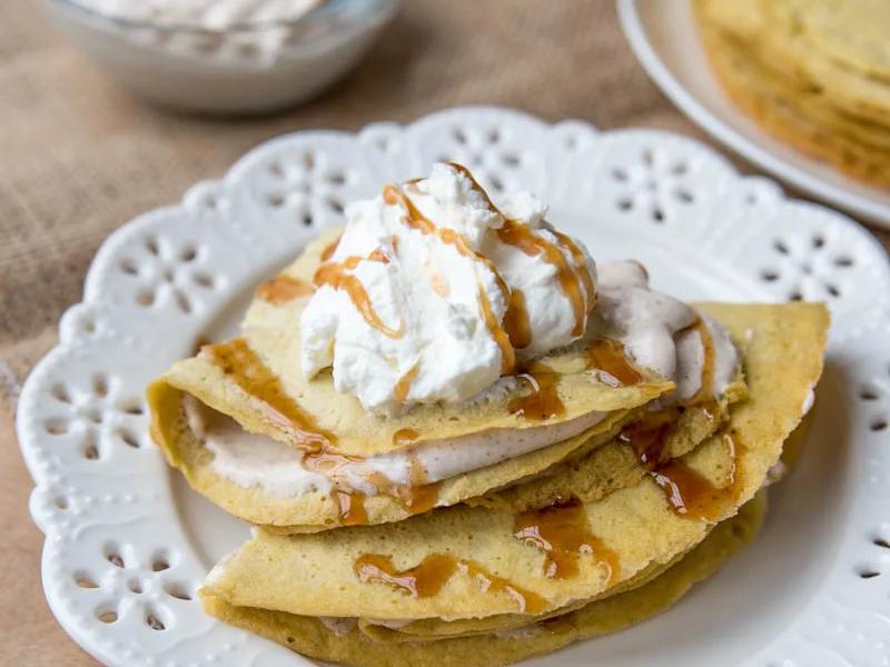 Low Carb Keto Nut Free Crepes with Berry Filling