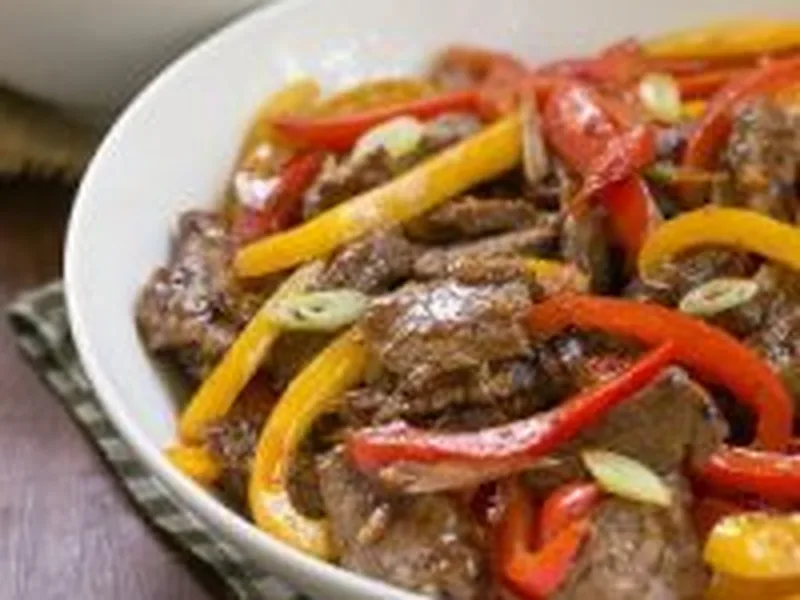 Soy-Ginger Beef Stir-Fry with Bell Peppers