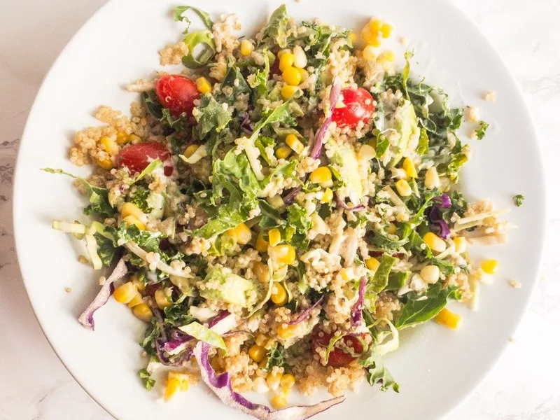 Vegan Quinoa Fiesta Salad with Ranch