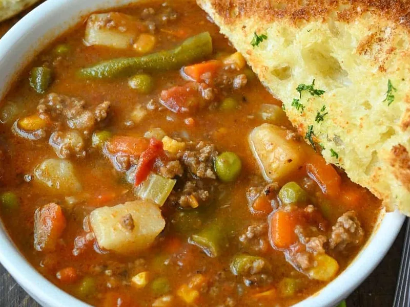 Oven-Baked Hobo Stew with Ground Beef and Vegetables