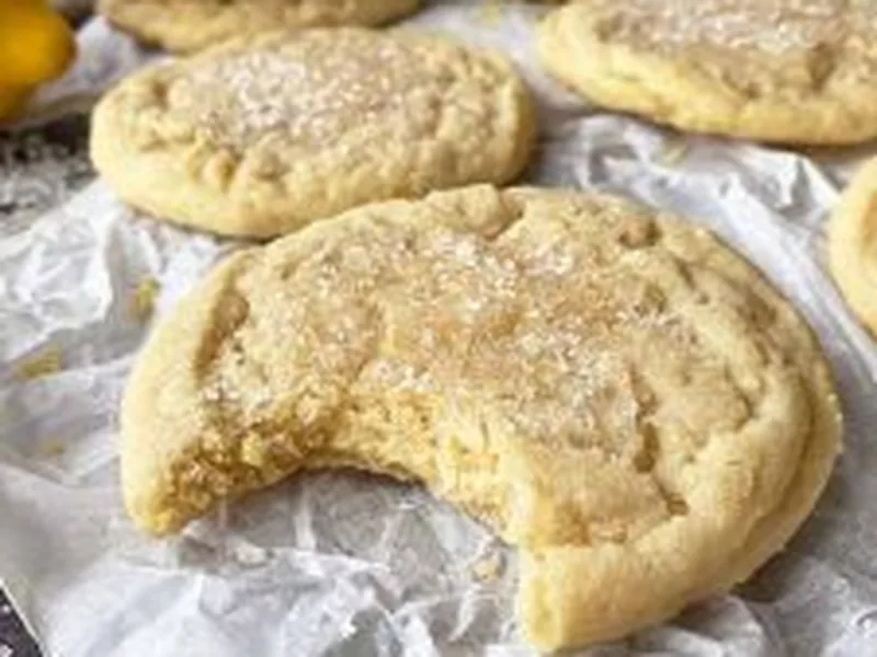 Old-Fashioned Sugar Cookies with Lemon Zest and Sanding Sugar