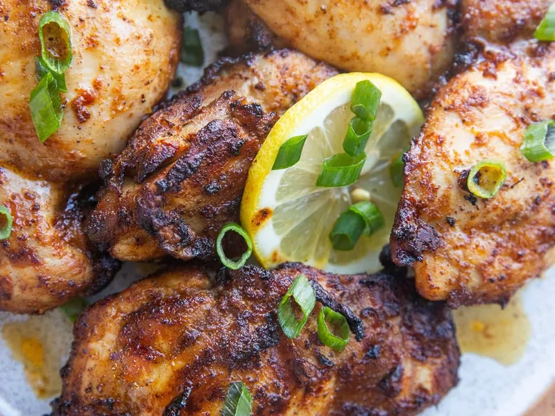 Crispy Air Fryer Mediterranean Chicken Thighs