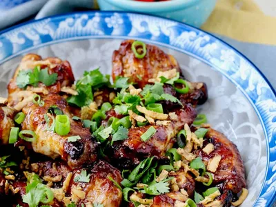 Crispy Adobo Chicken Wings with Fresh Pico de Gallo