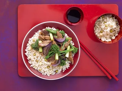 Char Siu Pork Fried Rice with Broccoli