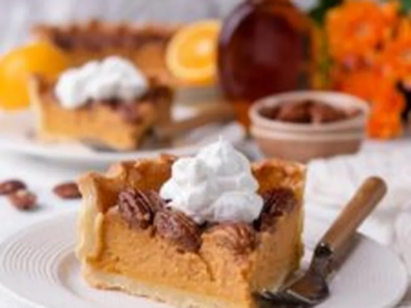 Sweet Potato Pecan Pie with Orange and Gingerbread Spice
