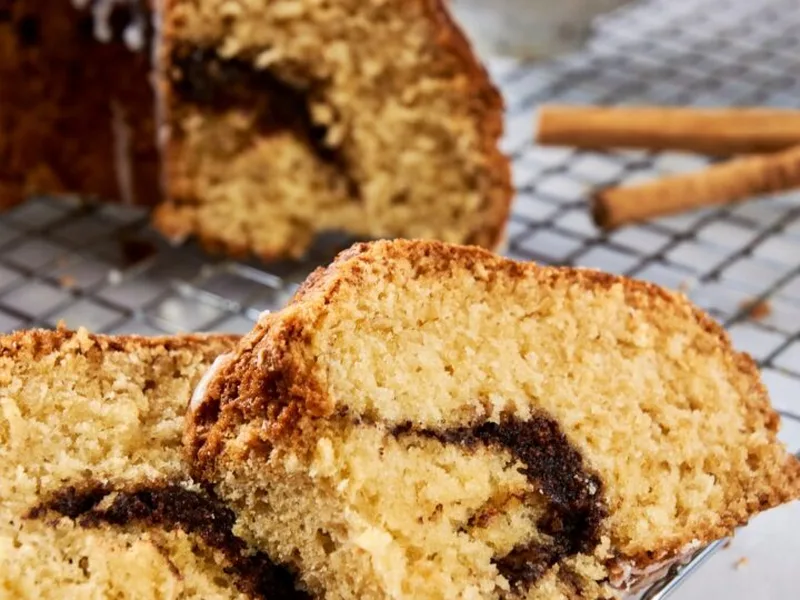 Sour Cream Cinnamon Bundt Cake with Sweet Glaze