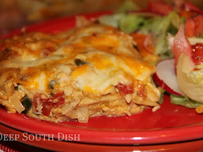 King Ranch Casserole with Rotel Tomatoes