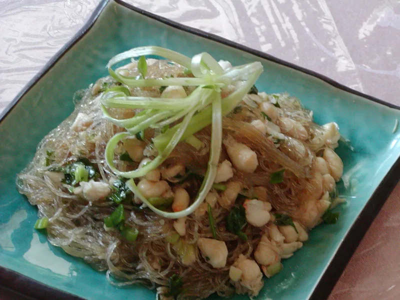 Glass Noodles With Crab and Sesame Oil