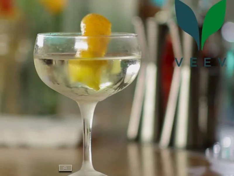 VEEV Martini 2.0 with Citrus Peel Garnish
