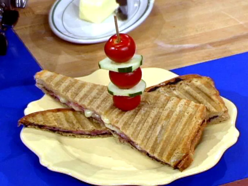 Grilled Olive Paste Provolone Sopressata Panini