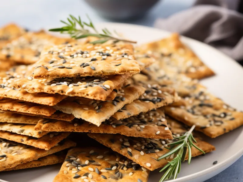 Crunchy Keto Flax Seed Crackers with Parmesan