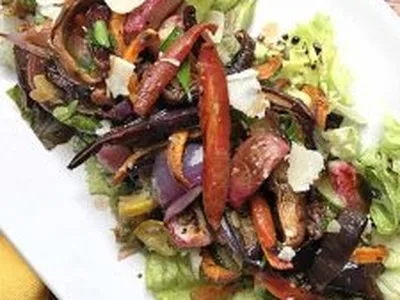 Roasted Vegetable and Herb Salad with Crispy Edges