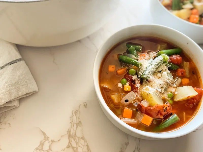Spicy Vegetable Soup with Fire Roasted Tomatoes
