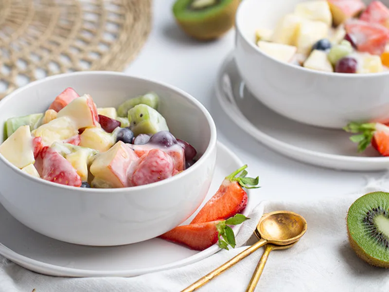 Creamy Yogurt Fruit Salad with Honey