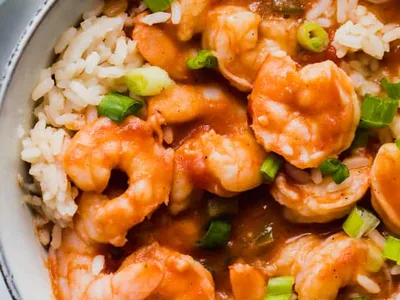 Creole Shrimp Étouffée with Golden Roux and Holy Trinity