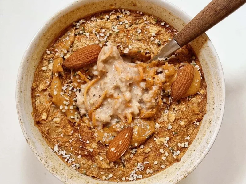 Carrot Cake Baked Oats with Warm Spices