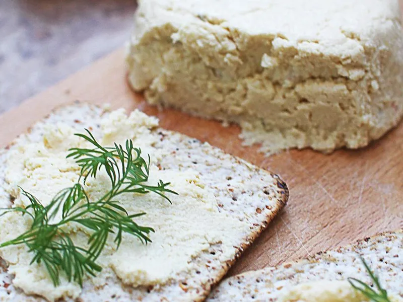 Pressed Vegan Tofu Cheese with Coconut Oil and Miso