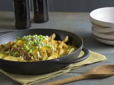 Loaded Stew Potato Wedge Skillet Bake