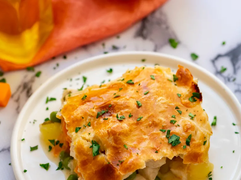 Turkey Potpie with Butternut Squash and Pearl Onions