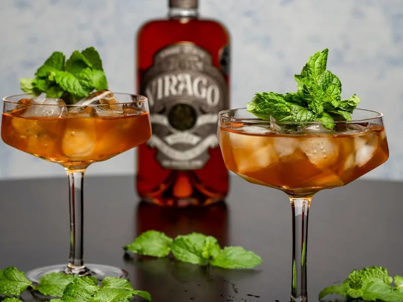 Blue Moon of Kentucky Mint Rum Cocktail