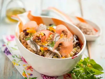 Marinated Anchovies Bowl with Grains and Avocado