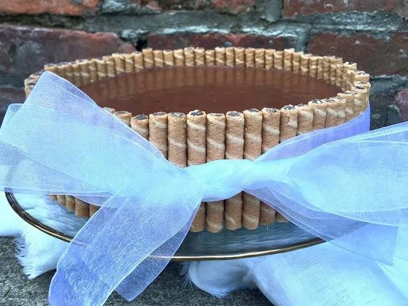 Layered Rice Krispie Peanut Butter Chocolate Cake