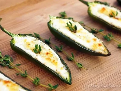 Baked Goat Cheese Stuffed Jalapenos