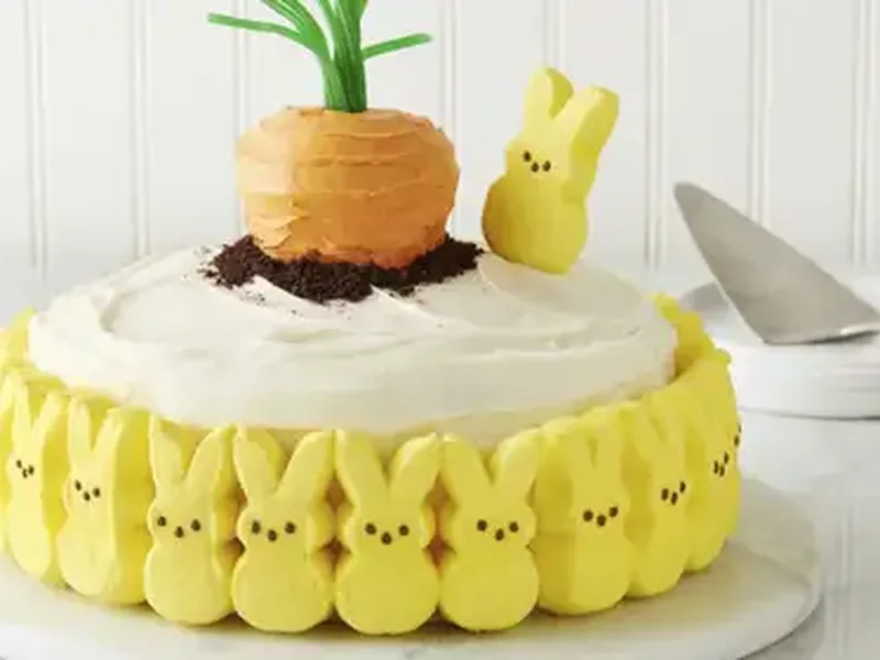 PEEPS Bunny Carrot Cake with Cream Cheese Frosting