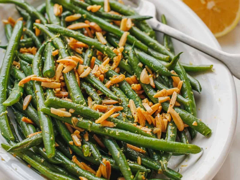 Classic Green Beans Almondine with Toasted Almonds and Lemon