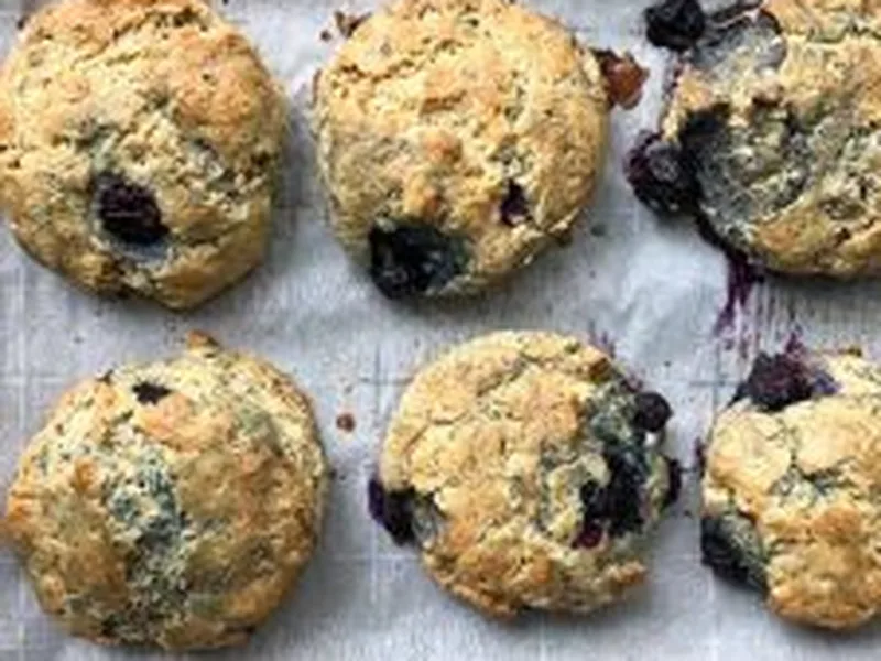 Maple Blueberry Coconut Oil Scones with Einkorn