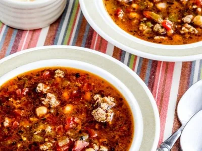 Instant Pot Italian Sausage Soup with Chickpeas