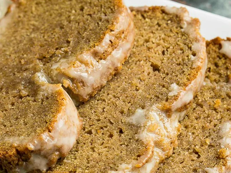 Cinnamon Roll Breakfast Bread with Vanilla Glaze