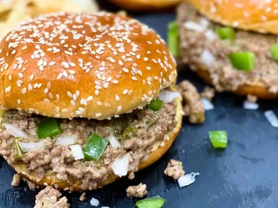 Instant Pot Philly Cheesesteak Sloppy Joes