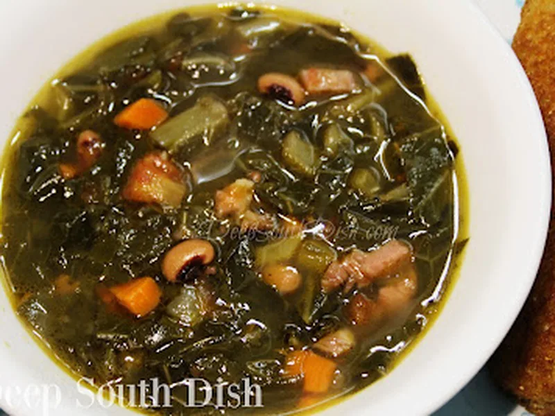 Slow Cooker Collard Greens and Potlikker with Pork