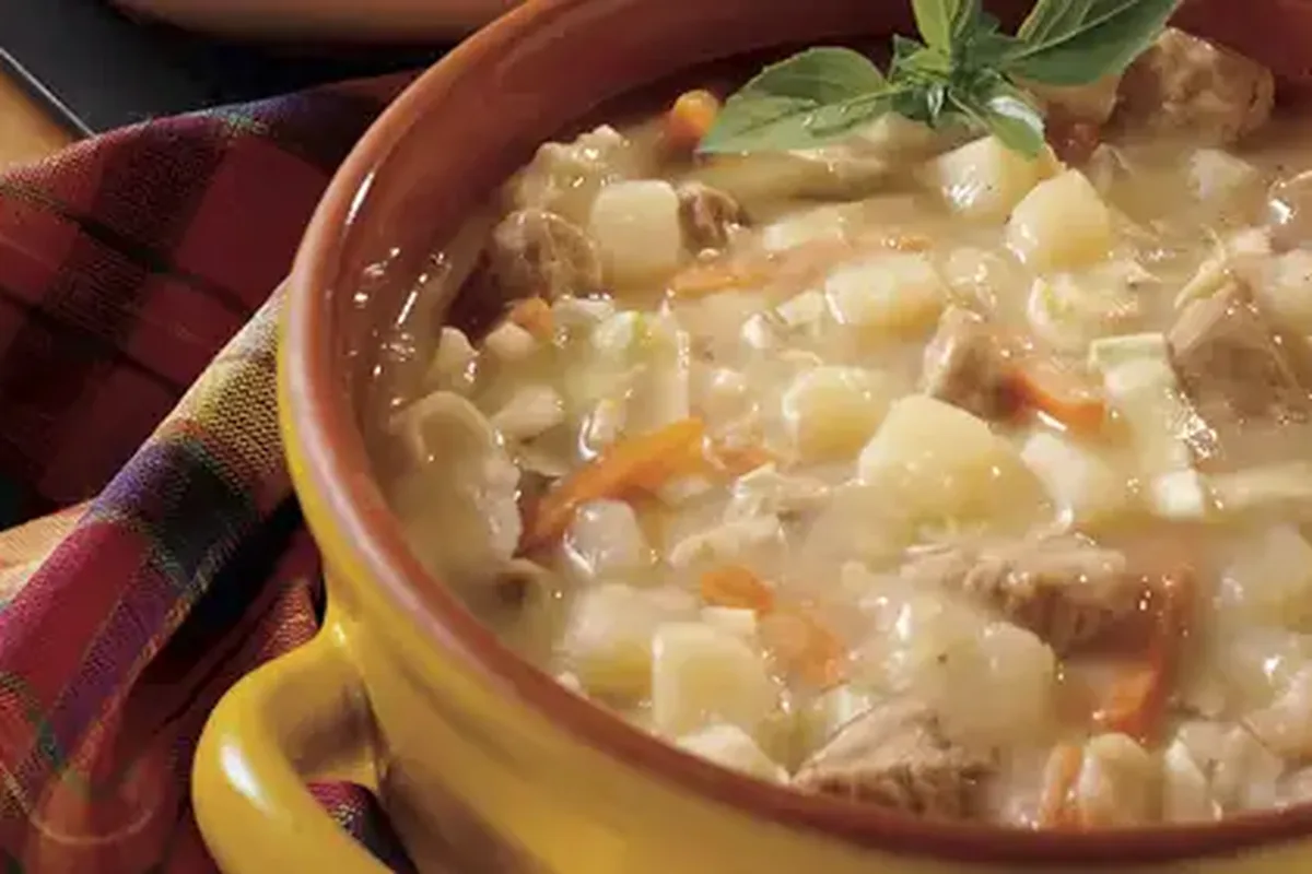 Dutch Oven Pork and Potato Stew with Cabbage | EasyCook