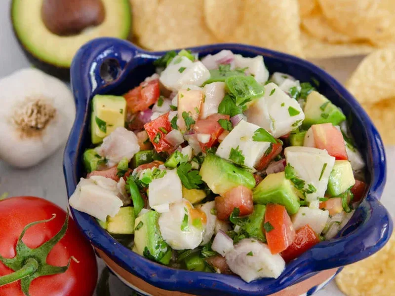 Mexican Fish Ceviche with Avocado and Lime