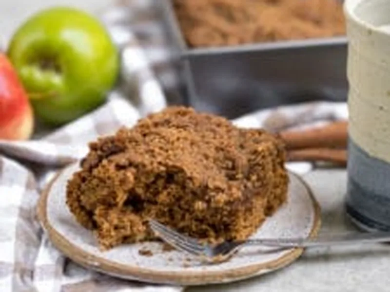 Vegan Apple Cider Coffee Cake with Crumb Topping