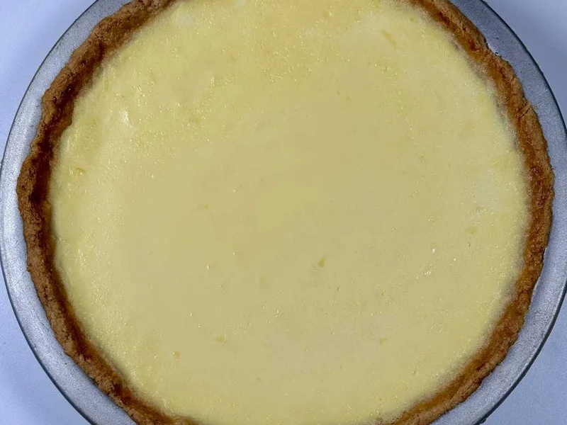 Gluten-Free Lemon Ricotta Sour Cream Pie with Almond Crust