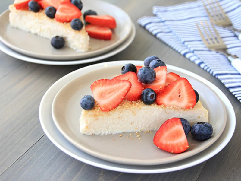 Light Red White Blue Cheesecake Yogurt Base