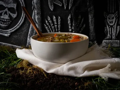 Beef Barley Soup with Root Vegetables