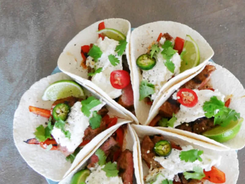 Low Carb Steak Tacos with Burrata
