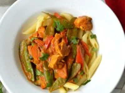 Tikka Masala Chicken Pasta with Cream Sauce