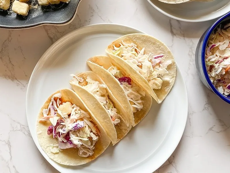 20-Minute Crispy Tofu Tacos with Sesame