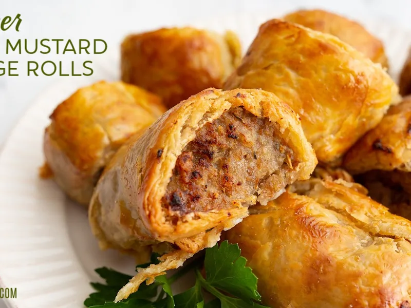 Air Fryer Honey Mustard Sausage Rolls
