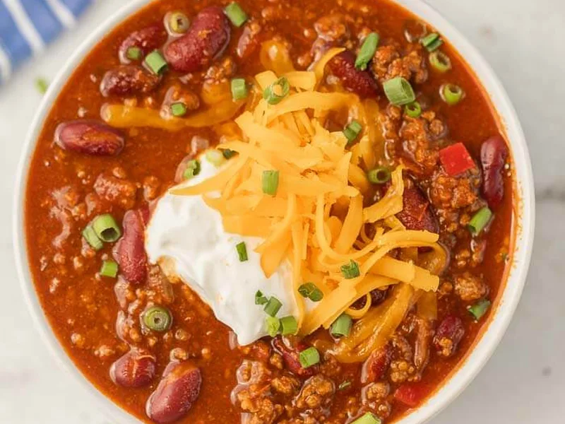 Instant Pot Cowboy Chili with Beef and Beans