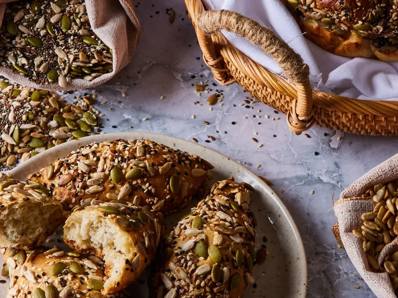 Fluffy Multigrain Seeded Rolls with Oats and Mixed Seeds