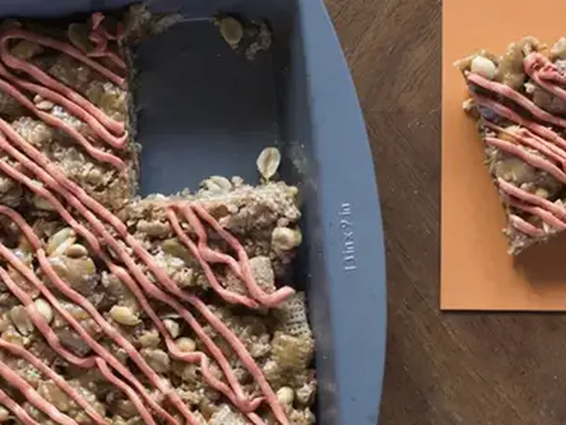 No Bake Pumpkin Spice Chex Cereal Bars with Peanut Butter