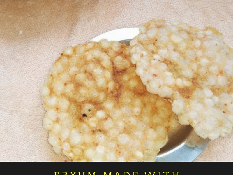 Crispy Onion Sago Papad: Vengaya Javvarisi Vadam