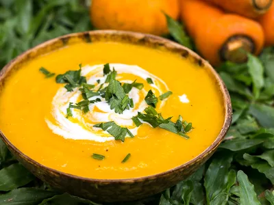 Vegan Carrot Ginger Soup with Orange